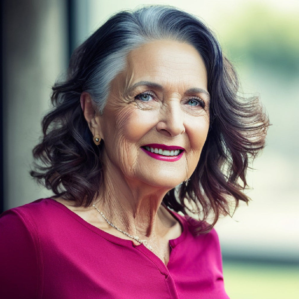 Older woman happy in menopause 