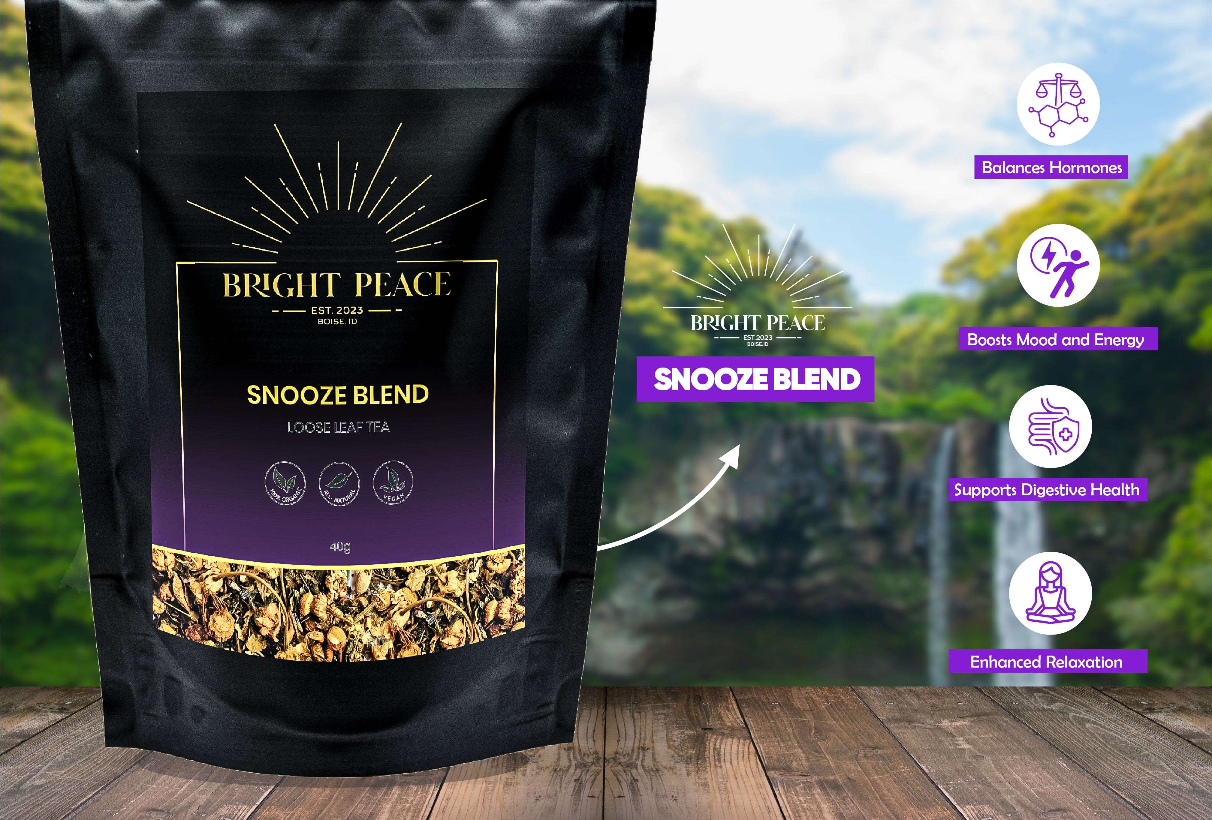Bright Peace Snooze Tea a Menopause Herbal Tea Blend